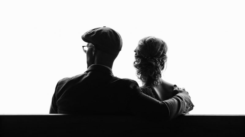 People on a park bench